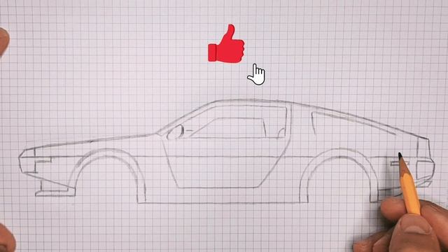 How To Draw A DeLorean DMC-12 | Drawing A Sports Car