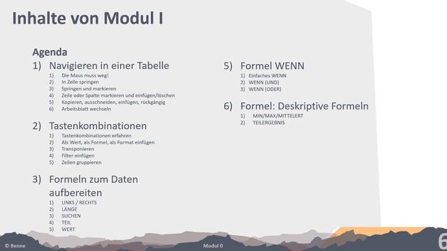 Excel: Organisatorisches | Modul 1 - 0 | Daten vorbereiten смотреть онлайн