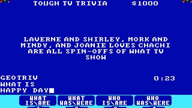 DOS Game: Jeopardy 2nd version (1988 ShareData Inc.) смотреть онлайн