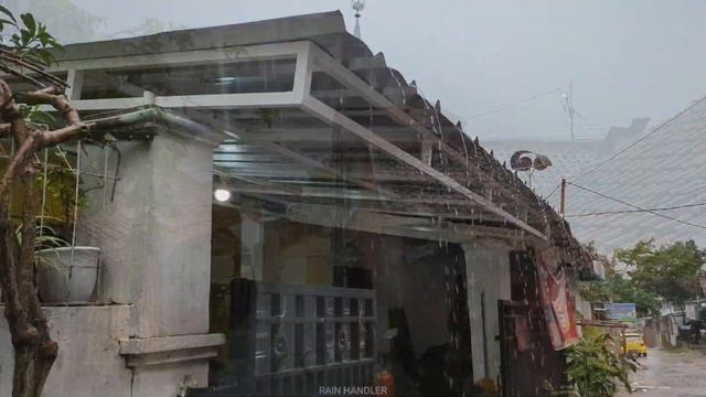 Super Heavy Rain In My Village | Very Quiet, Fell Asleep Instantly With The Sound Of Heavy Rain