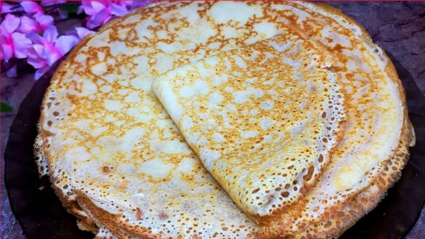 Блины на кефире. Очень вкусные! Тонкие Ажурные блинчики на кефире