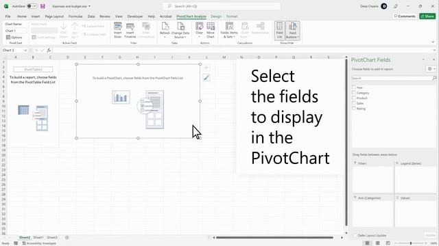 Create a Pivot Chart | EXCEL смотреть онлайн