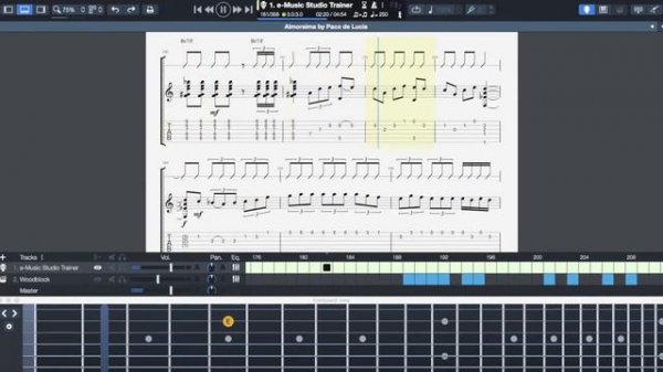 Paco de Lucia Almoraima TAB guitar solo