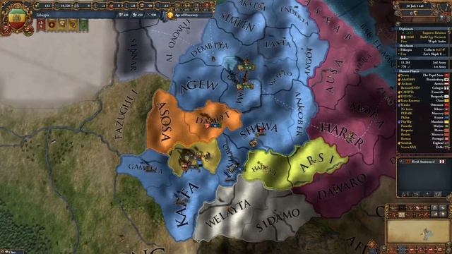 EU4 очень страшная лига за Эфиопию #1 Киберспортивный гейплей смотреть онлайн