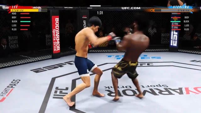 Bruce lee vs Aljamain sterling - UFC 4 смотреть онлайн