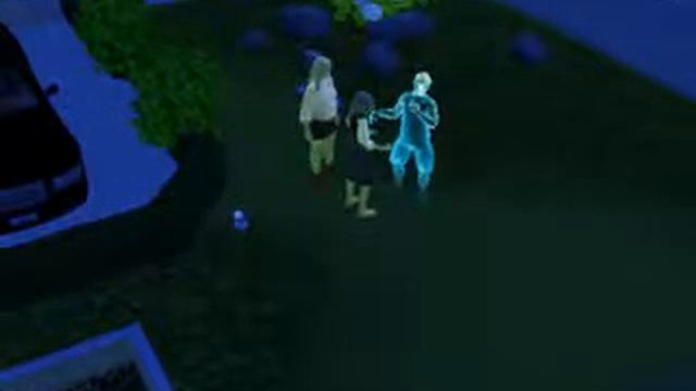 Sim ghost Erik Darling scared by zombies - The Sims 3 смотреть онлайн