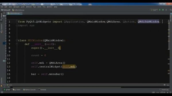 PyQt5 Multi Document Interface (MDI) Application Example & Introduction