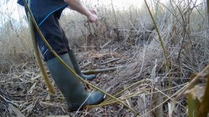 Установка проходного капкана КП-320*250 на бобра.