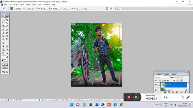 Adobe Photoshop Me Background Kaise Change Kare | How To Change Background In Photoshop смотреть онлайн