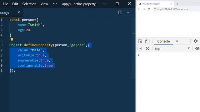 DefineProperty() of Object in Javascript смотреть онлайн