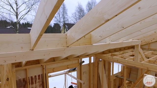 Стропила и мощный конёк каркасного дома на сваях в Сосново | Андрей Шанс VLOG #61.5 смотреть онлайн