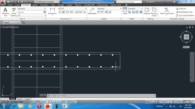 Modeling of Slab with column using ANSYS APDL version 14.0 смотреть онлайн