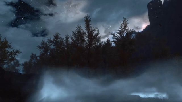 Skyrim 4k Ambience - NO COMMENTARY - Foggy Lakeside Night - VHZ VIBES смотреть онлайн