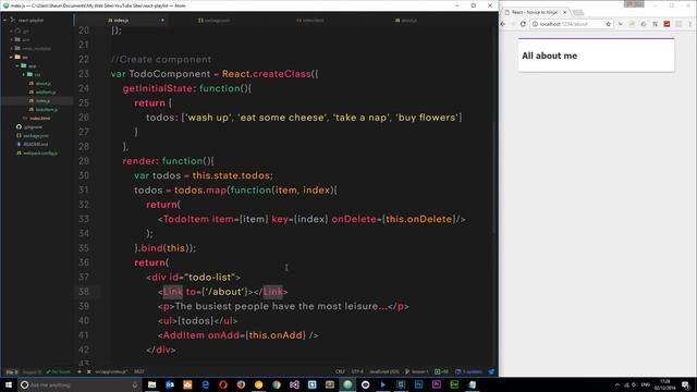 React Tutorial #13 - Route Links смотреть онлайн