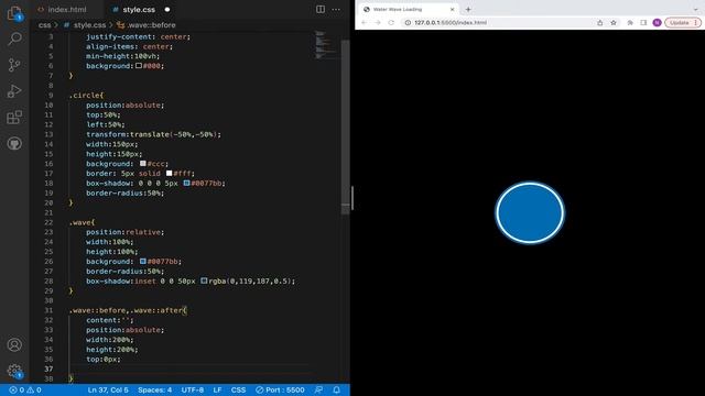 Tutorial : Water Wave Loading // Multiverse CSS without Javascript, GIF // SUNNY смотреть онлайн