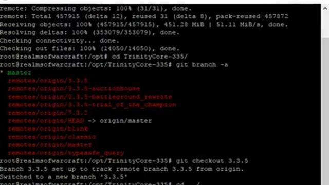 Patching TrinityCore in Debian Linux смотреть онлайн