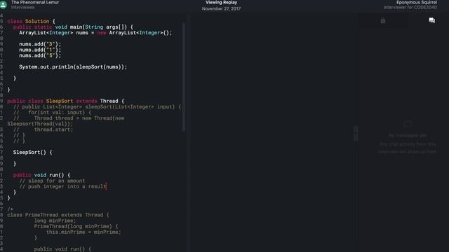 Sleep Sort (Java Interview) смотреть онлайн