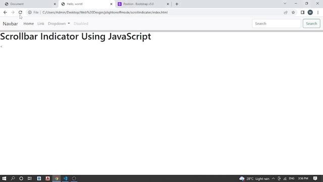 How to Create a Scroll Indicator with JavaScript | Navbar Scrollbar Indicator Using JavaScript смотреть онлайн