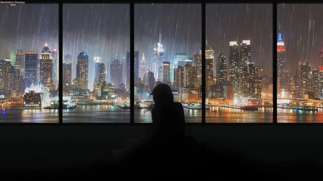 Музыка для глубокого сна + звуки дождя - красивая расслабляющая музыка, музыка для медитации смотреть онлайн