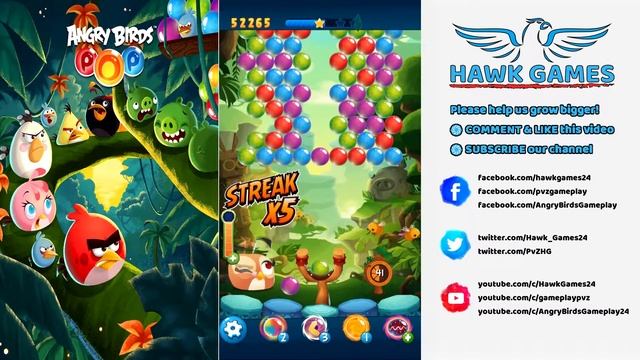 Angry Birds Stella POP Bubble Shooter Level 82 - Walkthrough, No Boosters смотреть онлайн
