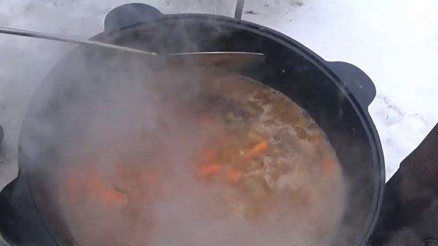 Супер вкусный плов в казане. Плов с бараниной и говядиной. смотреть онлайн