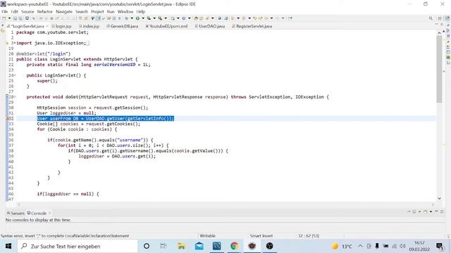 Java EE Login Servlet erstellen - mit Datenbankabfrage | Java EE Tutorial deutsch смотреть онлайн