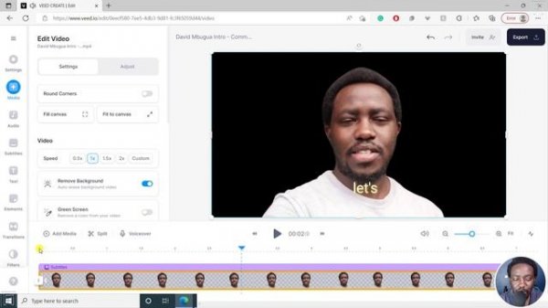 How to Remove Video Background Online Without Green Screen FAST Using Veed.io