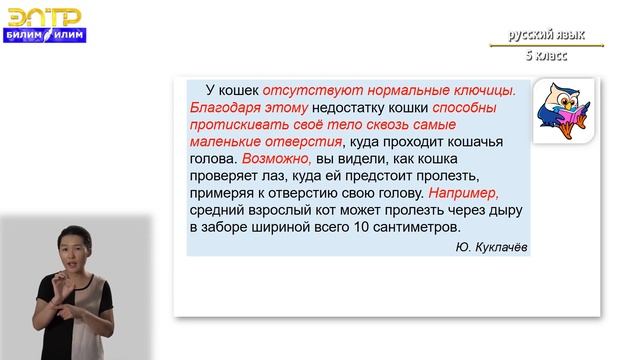 5 -класс | Русский язык | Типы речи: описание, повествование, рассуждение смотреть онлайн