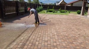 Как почистить тратуарную плитку от мха и грязи