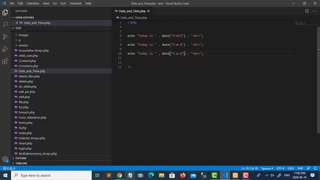 27# PHP Date and Time смотреть онлайн