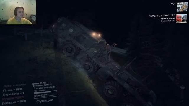 Стрим. Spintires. Прохождение карты "Вулкан" смотреть онлайн