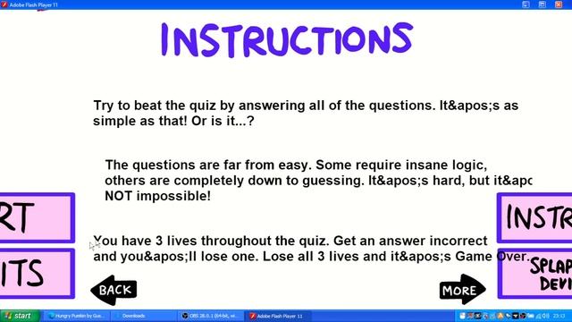 The Impossible Quiz 1 Title Music on Adobe Flash Player 11 смотреть онлайн