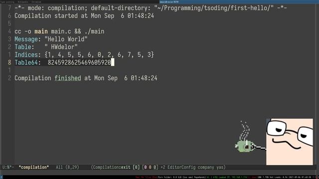 My First Hello, World in C. Very proud! смотреть онлайн