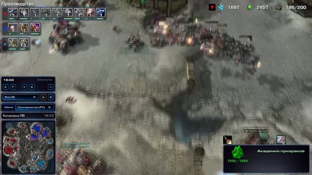 Схватка ИИ. Устроили FFA в StarCraft 2 среди ботов. Какая раса самая сильная в StarCraft 2? смотреть онлайн