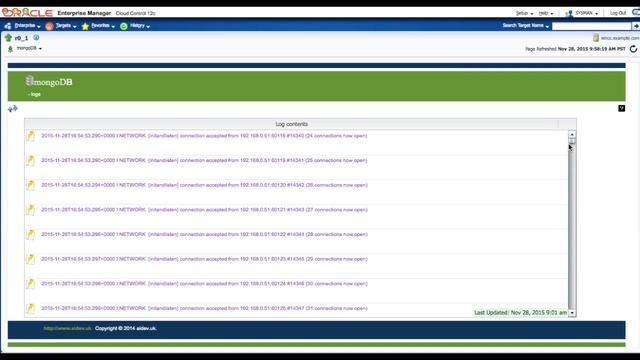 aidev mongoDB monitoring plugin for Oracle EM: logfile monitoring смотреть онлайн