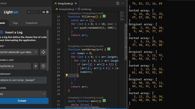 Control output option via target function with Lightrun for Node.js смотреть онлайн