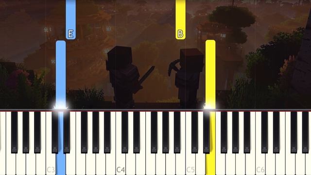 Minecraft Theme - Sweden (C418) - VERY EASY Piano tutorial смотреть онлайн