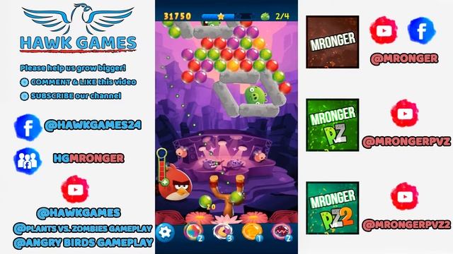 Angry Birds Stella POP Bubble Shooter Level 142 - Walkthrough, No Boosters смотреть онлайн
