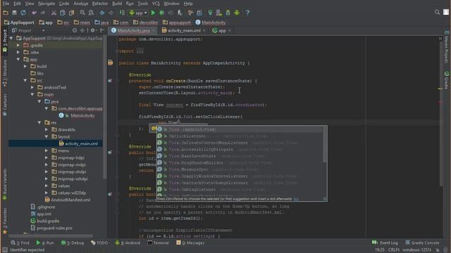 Material Design: Урок 7. Snackbar, CoordinatorLayout, Floating action button смотреть онлайн