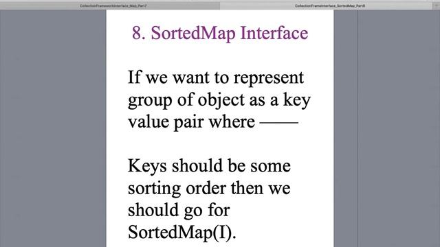 Collection Framework Interface SortedMap(I) - Part8 смотреть онлайн
