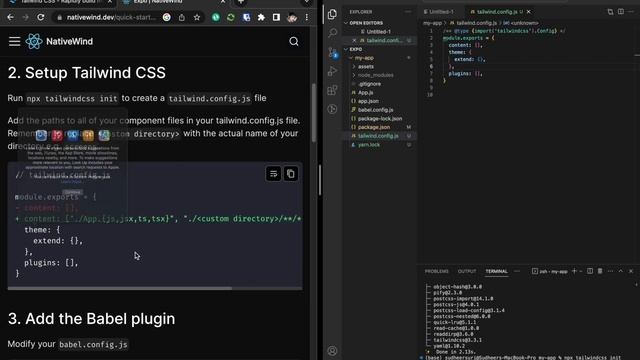 How to Integrate Tailwind CSS into Your Expo Project | Telugu смотреть онлайн