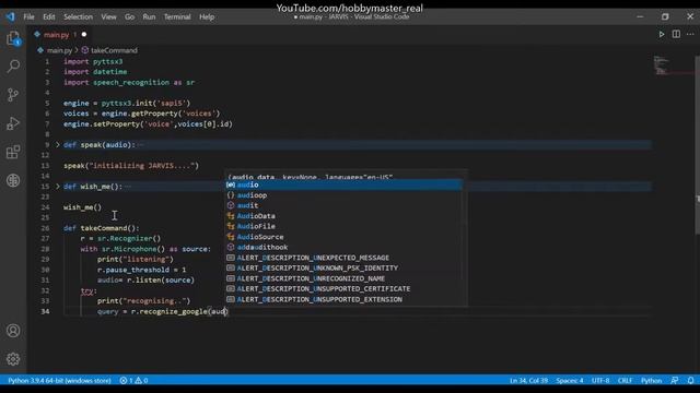 speech to text converter Take command function in python , How to make JARVIS part 3 смотреть онлайн