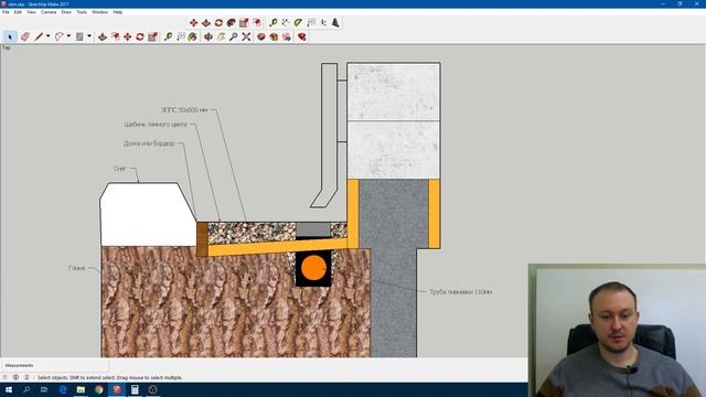 Дренаж через ливневку и бюджетная отмостка из щебня. смотреть онлайн