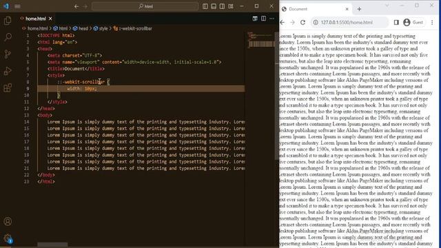CSS Tricks #15 How we can design or change the scrollbar of browser смотреть онлайн