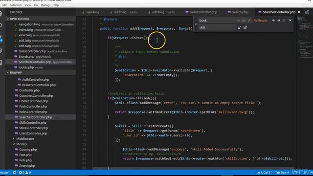 Web Development Course laravel 5.5 ORM and Raw PHP | Fix search Controller add method смотреть онлайн