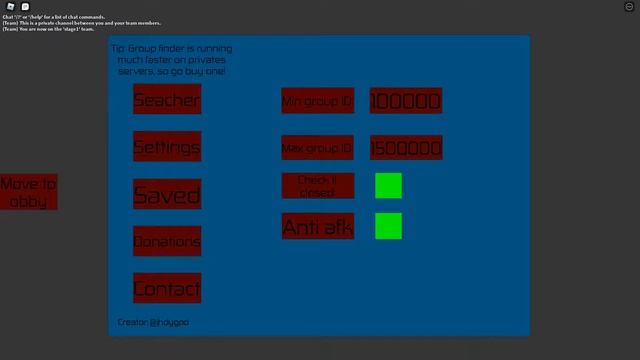 Unclaimed groups finder on Roblox смотреть онлайн