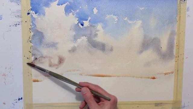 How To Paint A Dynamic Sky In Watercolor смотреть онлайн