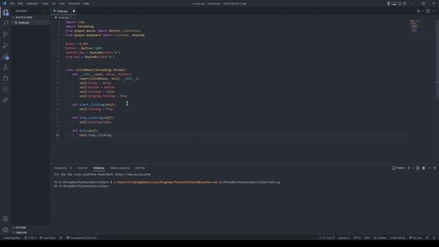 Auto Mouse-clicker in Python | Full explanation and source code | CodeMode смотреть онлайн