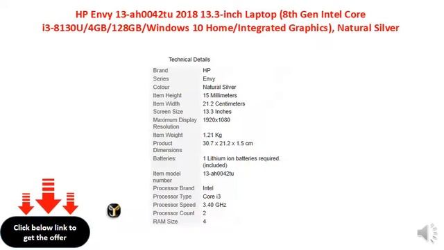 HP Envy 13-ah0042tu 2018 13.3-inch Laptop смотреть онлайн