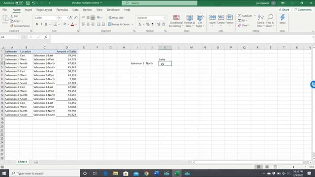 VLOOKUP with Multiple Criteria in Excel - Create a Helper column смотреть онлайн